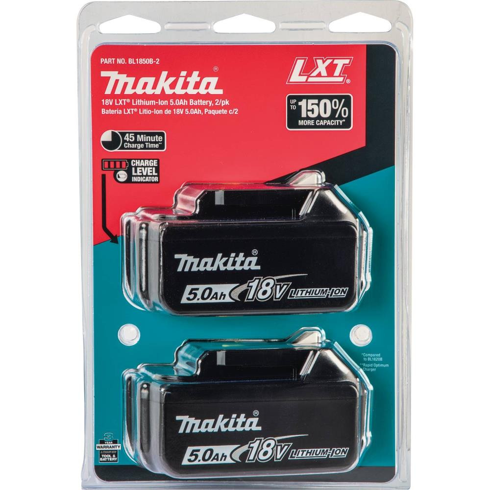 White Cap | Makita 18V LXT Lithium-Ion 5.0Ah Battery (2 Pack)